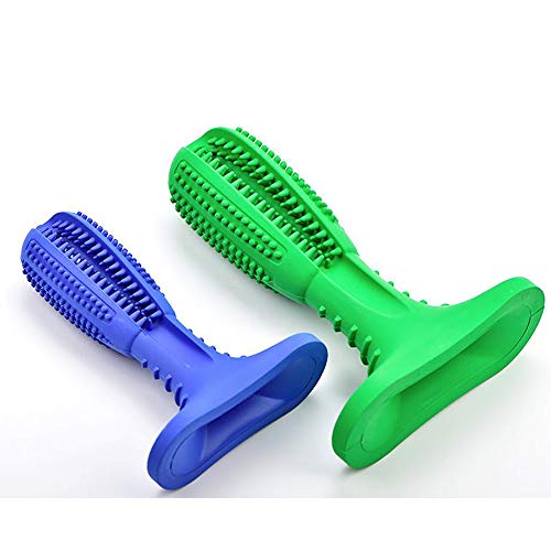 QNMM Juguetes de Masticar Resistentes a mordidas de Goma Natural para Palillos de Dientes para prevenir Sangrado de Las encías Dientes de Perro Masajeador de Limpieza,L