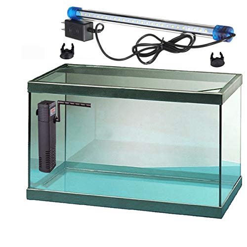 RADYS Acuario PECERA 20 litros con Filtro Y LUZ LED