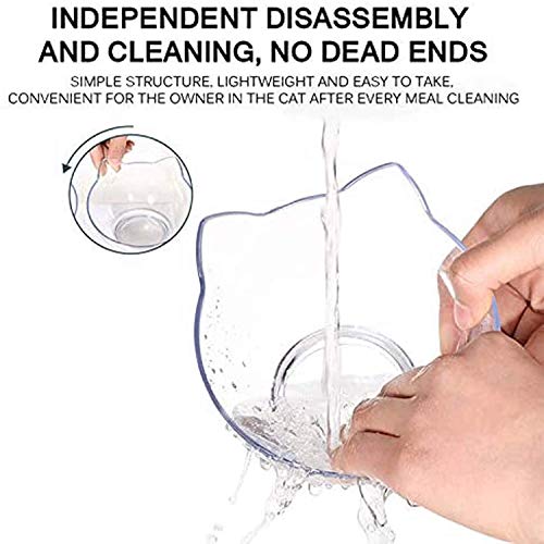 rayinblue - Doble Comederos Perros Gatos, Elevado Cuenco de Gato Plato de Mascota Ajustable en ángulo para Proteger la Columna Vertebral del Cuello para Gatos y Perros pequeños,comedero para mascotas