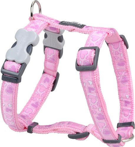 Red Dingo Arnés para Perro Desinger, Breezy Love Rosa (12 mm x Cuello: 25 – 39 cm/Cuerpo 30 – 44 cm) XS