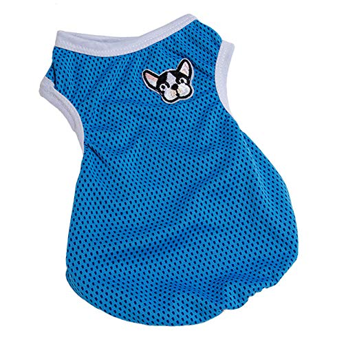 RIsxffp Verano Mascota Disfraces Perro Ropa Deportiva Chaleco Camiseta Chihuahua Cachorro Disfraz Ropa Blue S