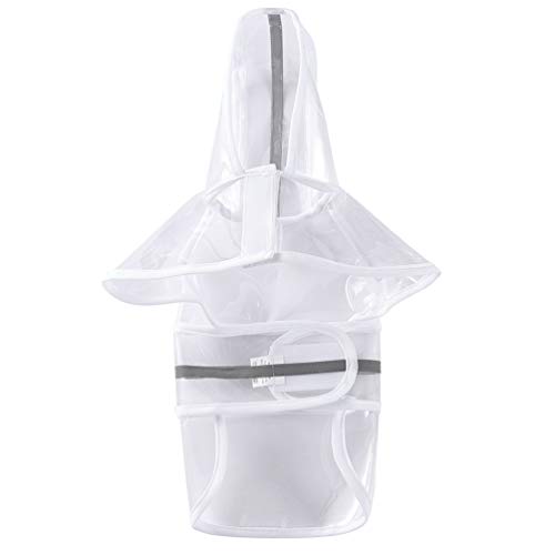 Roofeel Chaqueta reflectante para perros, resistente al agua, abrigo para perros, acolchado, chaleco para cachorros, color blanco, L