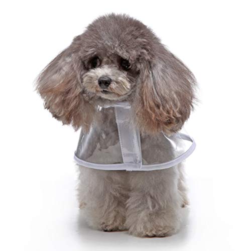 Roofeel Chaqueta reflectante para perros, resistente al agua, abrigo para perros, acolchado, chaleco para cachorros, color blanco, L