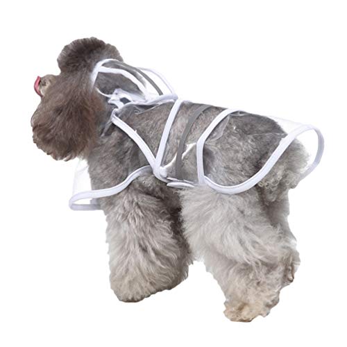 Roofeel Chaqueta reflectante para perros, resistente al agua, abrigo para perros, acolchado, chaleco para cachorros, color blanco, L