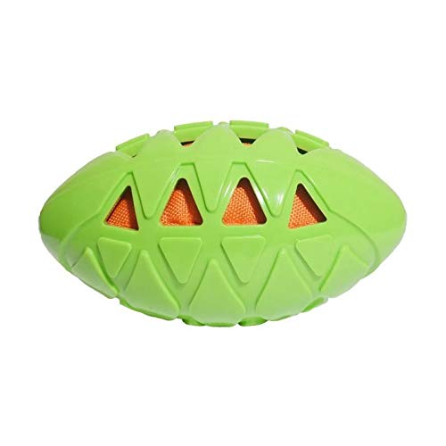 Rosewoode balón de Rugby de Juguete para Actividades Exteriores/Interior Goma Robuste para Perro Tamaño Mediano, Longitud 12 cm