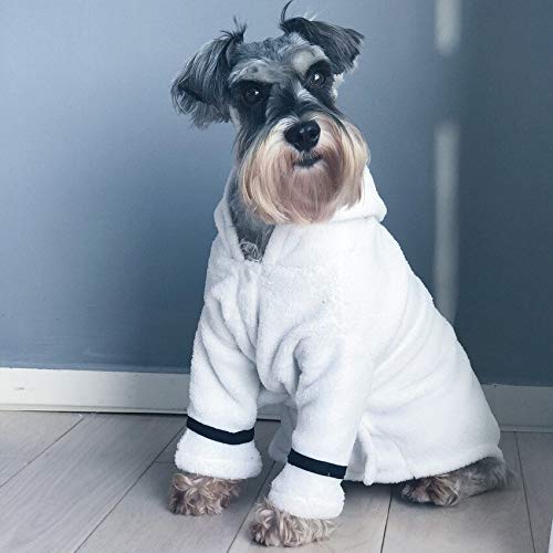 RTEAQ Ropa Mascotas Bulldog Sudaderas con Capucha de Invierno Ropa para Perros para Perros pequeños Ropa Chihuahua Absorbente Albornoz Pug Keep Warm Costume Ropa Perros