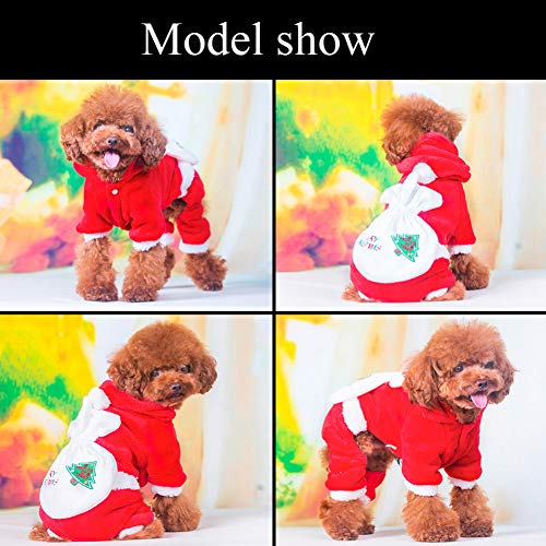 RTEAQ Ropa Mascotas Ropa para Perros Mascotas Trajes de Navidad Traje de Papá Noel Suave Abrigo Outlet Polar Fleece Invierno