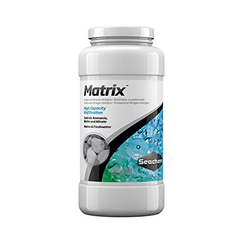 Seachem Matrix Filtro biológico, 500 ml, para acuarios de agua salada y dulce. Elimina amoniaco, nitritos y nitratos.