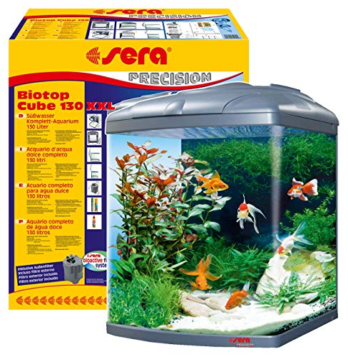 Sera 31150 Mondi Biotop Cube 130 XXL un 130 L Agua Dulce de Acuario Completo con pl de T5 iluminación y Filtración.