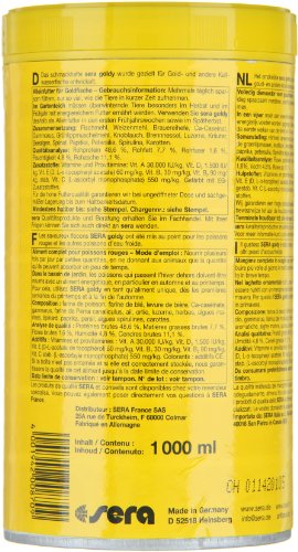 Sera Goldy, el alimento Principal para Peces pequeños a Base de Copos cuidadosamente Fabricados (también para cría de Especies exigentes) y Otros Peces de Agua fría exigentes