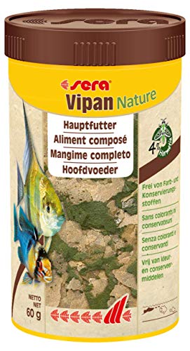 Sera Vipan - Comida en Copos Normales, pienso para Peces Mejorado con Menos Carga del Agua y Algas, el clásico alimento para Todos los Peces Ornamentales en el Acuario