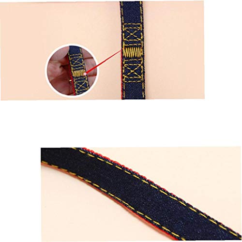 shentaotao Denim Pesado Collar De Perro De Servicio Correa del Arnés De Tracción Cuerda del Correo para El Entrenamiento Diario Caminar Ejecutan Red 3pcs XL