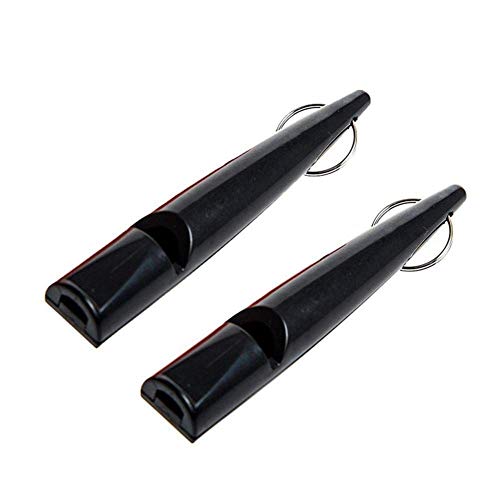 Silbato Ahuyenta Perros Silbatos para Perros Silbatos de Perro para Dejar de ladrar Silbato de Perro silencioso para Dejar de ladrar Black,2pcs