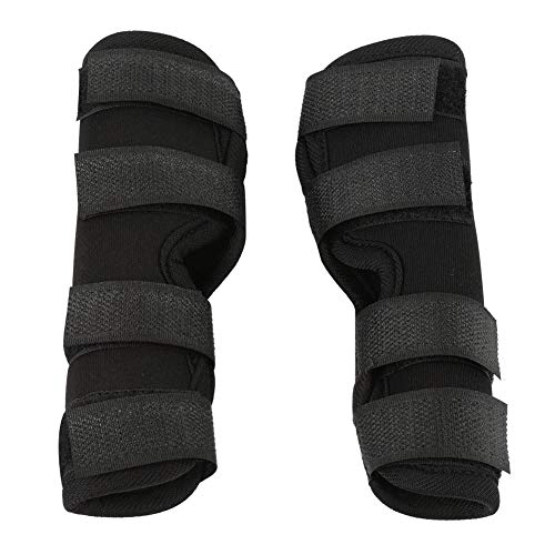 Smandy Almohadillas para la Rodilla del Perro, 1 par de Perro Patas traseras Brace Mascota Lesión quirúrgica Vendaje del Vendaje Cura Protector de la Herida(Negro, m)