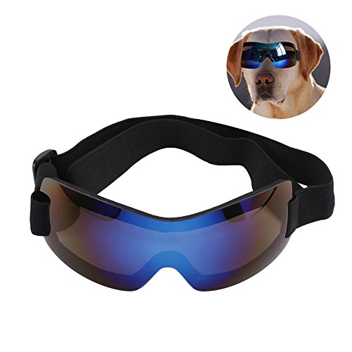 Smandy Gafas de Sol para Perros, Gafas de Sol de protección UV a Prueba de Agua de Moda para Mascotas, Cachorro de Perro(Azul)