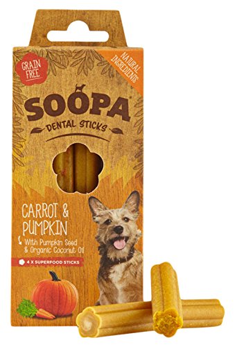 Soopa - Palitos dentales para Perros, 100 g, berza y Manzana