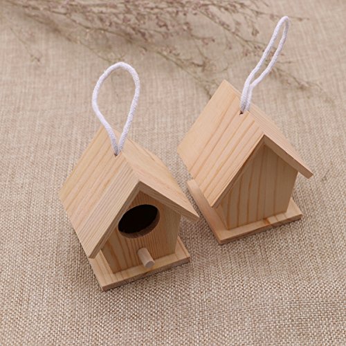 SUPVOX 4 Piezas DIY Casitas de Madera para Pájaros para Decorar Manualidades para niños