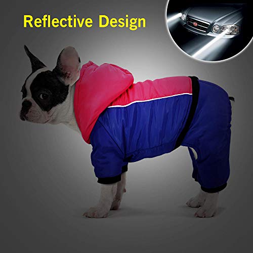 SYQY Ropa para Perros de Invierno Chaqueta de Calentamiento para Mascotas Chaqueta Impermeable para Cachorros Sudaderas con Capucha Ropa para Perros pequeños Chihuahua Bulldog francés Ropa-Green_XXL