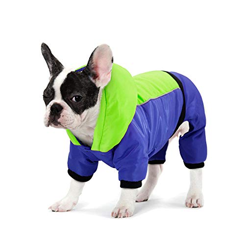 SYQY Ropa para Perros de Invierno Chaqueta de Calentamiento para Mascotas Chaqueta Impermeable para Cachorros Sudaderas con Capucha Ropa para Perros pequeños Chihuahua Bulldog francés Ropa-Green_XXL