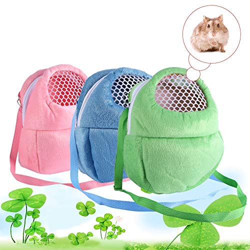 Tbest Bolsa de Transporte para Mascotas, Bolsa Bandolera de Transporte de Perros Hámster Rata Gato Conejo Mochila Carrier Mochila Erizo Chinchilla Ferret para Viajar al Aire Libre,21 * 25 cm(Rosa)