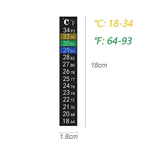 Termómetro LCD, 10 piezas Termómetro de Acuario, Acuario Digital Temperatura Adhesiva Termómetro Pasta en Acuario, para Acuarios, Preparación de Cerveza y Vino en Casa