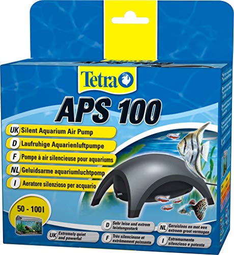 Tetra APS 100 Bomba de acuario 50 - 100 L, silenciosa y con aireadores potentes, antracita