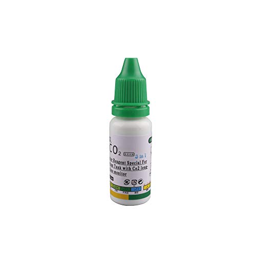 Tickas Solución De Corrector De Caída De Co2,Fish Tank CO2 Monitor Glass Drop Checker PH Indicador de Monitor de indicador a Largo Plazo 15ML