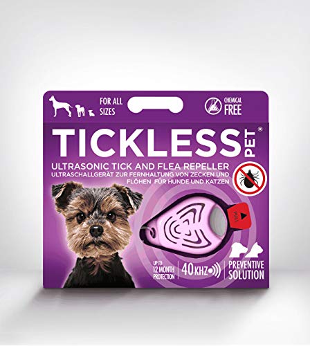 Tickless Pet Repelente ultrasónico de pulgas y garrapatas - Rosado