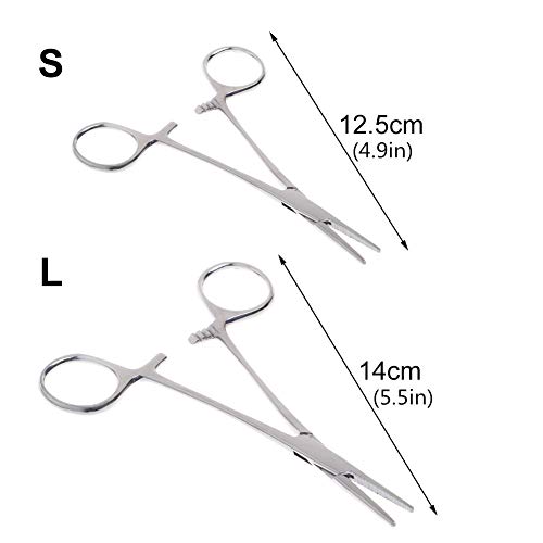 Tijeras para Perros Tijera De Barba Removedor de Orejas para Mascotas El Pelo de Animales Extractor Aseo de Mascotas Pinza hemostática Straight,14cm