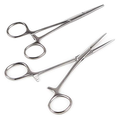 Tijeras para Perros Tijera De Barba Removedor de Orejas para Mascotas El Pelo de Animales Extractor Aseo de Mascotas Pinza hemostática Straight,14cm