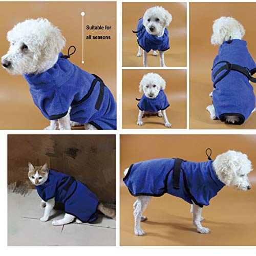 Tineer Albornoz para Mascotas Super Absorbente de Agua Toalla de baño del Perrito Albornoz Suave de Secado rápido Mantiene a tu Perro Gato Limpio y cálido Manta (XL, Púrpura)