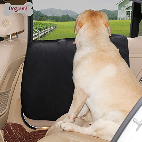 Tineer Pet Car Protector de Puerta Protector de Coche Mat Anti-Scratch Puerta del Vehículo Cubierta de la Cojín Antideslizante Accesorios de Coche para Puppy Dog Viajar Fuera (Negro)