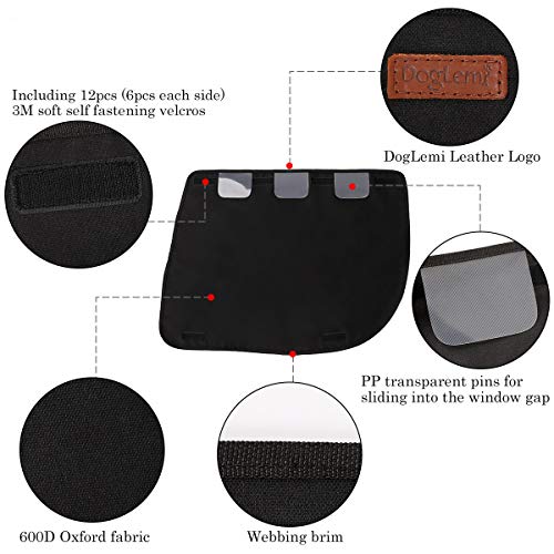 Tineer Pet Car Protector de Puerta Protector de Coche Mat Anti-Scratch Puerta del Vehículo Cubierta de la Cojín Antideslizante Accesorios de Coche para Puppy Dog Viajar Fuera (Negro)