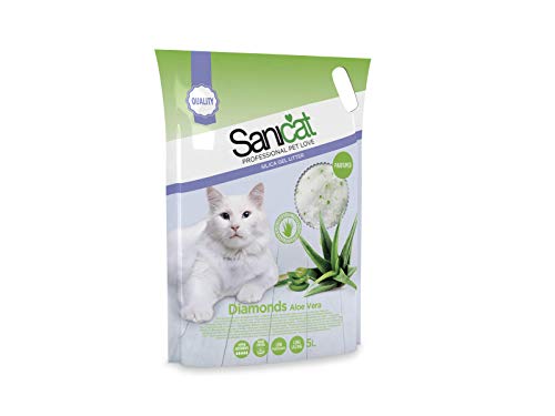 Tolsa Sanicat Diamonds, Perlas de Gel de Sílice con Aroma de Aloe Vera para Gatos, 5L