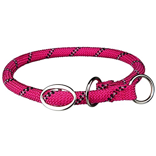 TRIXIE Deportivo Cuerda Semi-Choke Collar de Perro, Grande, Color Fucsia