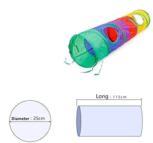 Túnel para Gatos, Juguete del Gato Túnel Extensible Plegable Gato Jugar Túnel Casa del Laberinto del Juguete con Pompón para Gato Gatito Cachorro Conejo