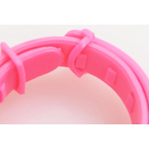 UEETEK PVC Collares Ajustables para Perros Gatos, Collares Antiparasitario y Garrapatas, Mascotas Collares de Pulgas para Perros contra Pulgas y Mosquitos (Rosa)