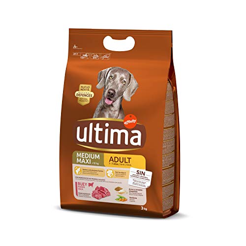 Ultima Pienso para Perros Medium Maxi Adultos con Buey - 3000 gr