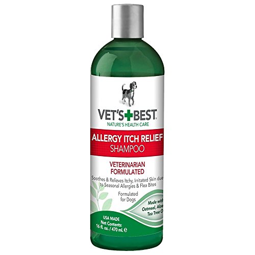 Vet's Best Champú para Perros de Alivio de la Picazón de Alergia | Limpia y Alivia el malestar causado por Las alergias estacionales, 470ml