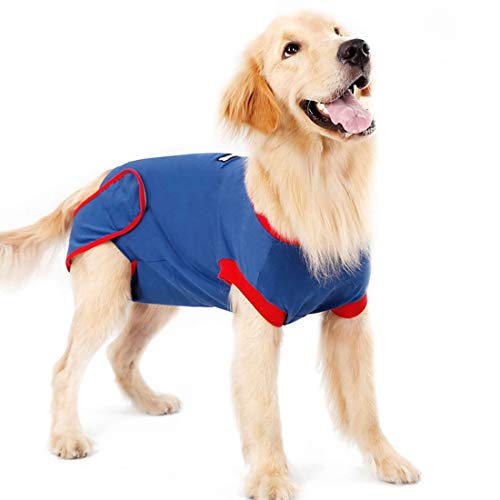 VICTORIE Mascotas Trajes De Recuperación Quirúrgica Ropa Chaleco De Recuperación Gatos Y Perros Azul XL