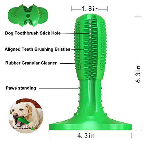 Vivi Bear Dog Cepillo de Dientes Palo de alimento masticable Juguetes Menta Aroma Cachorro alimentador Dental Cuidado Cepillado Stick Interactivo Juguete no tóxico Natural de Goma mordida Resistente