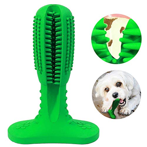 Vivi Bear Dog Cepillo de Dientes Palo de alimento masticable Juguetes Menta Aroma Cachorro alimentador Dental Cuidado Cepillado Stick Interactivo Juguete no tóxico Natural de Goma mordida Resistente