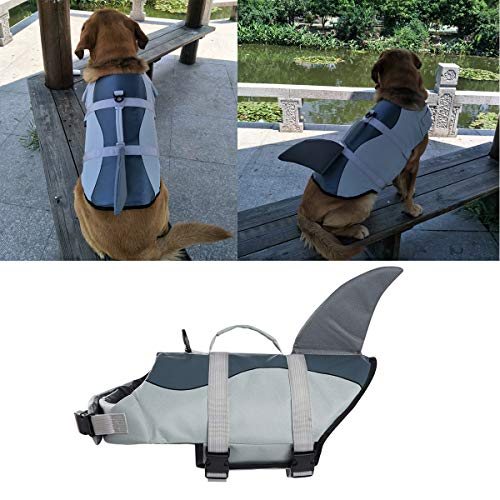 Vohoney Pet Life Jacket Chaleco salvavidas para perro Lifesaver Seguridad Chaleco reflectante tamaño ajustable Dog Lifejacket para natación, surf, barco de caza