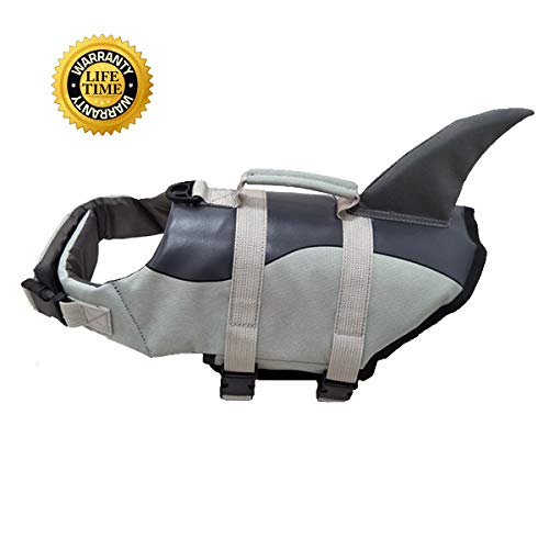 Vohoney Pet Life Jacket Chaleco salvavidas para perro Lifesaver Seguridad Chaleco reflectante tamaño ajustable Dog Lifejacket para natación, surf, barco de caza