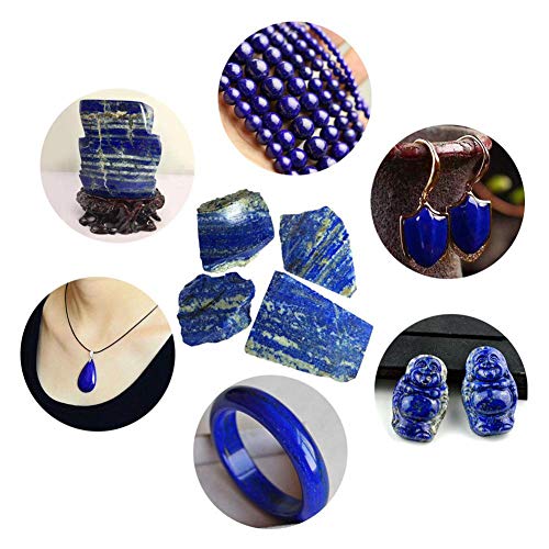 Volwco Lasurite Natural Lazurite para decoración de peceras, material de bricolaje azul lapislázuli crudo, lapislázuli, piedra de cristal áspero labial para familia o amigos regalo