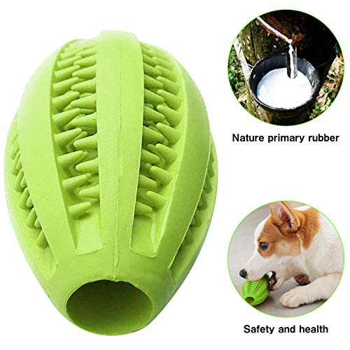 Weenoo - Pelota de juguete para perros, juguete interactivo, juguete para perros, dispensador de alimentos, bola para masticar para perros, alimentar alimentos y golosinas, para limpiar los dientes