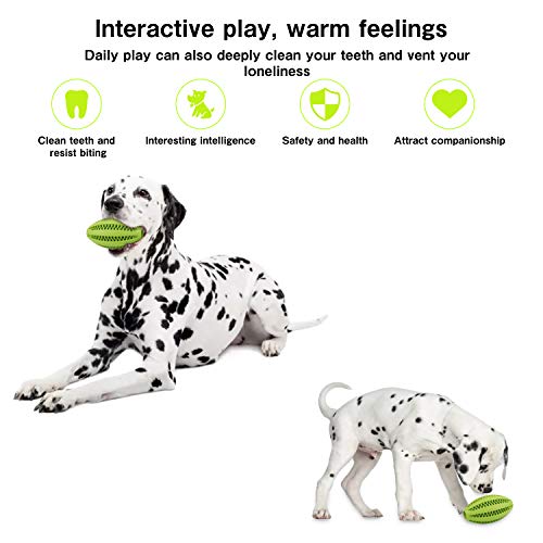 Weenoo - Pelota de juguete para perros, juguete interactivo, juguete para perros, dispensador de alimentos, bola para masticar para perros, alimentar alimentos y golosinas, para limpiar los dientes