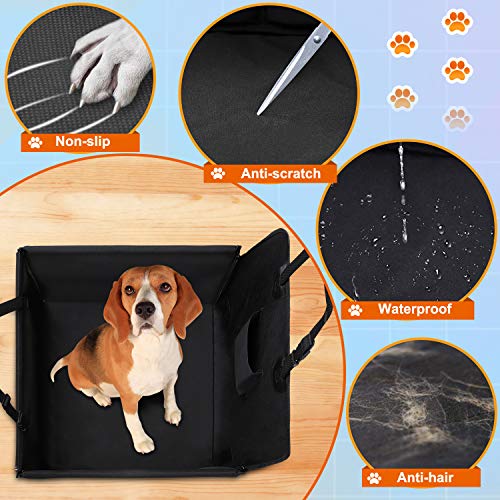 Wimypet Impermeable Protector de Asiento de Coche para Mascota, Asiento del Coche de Seguridad para Perros Gatos, Material Oxford 600D+PVC Inferior con Cinturón de Seguridad para Viaje -59x49x46 cm