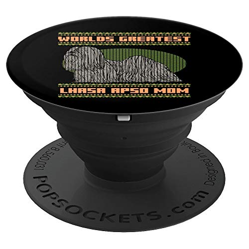 Worlds Greatest Lhasa Apso Mom Perros de compañía Cachorros PopSockets Agarre y Soporte para Teléfonos y Tabletas