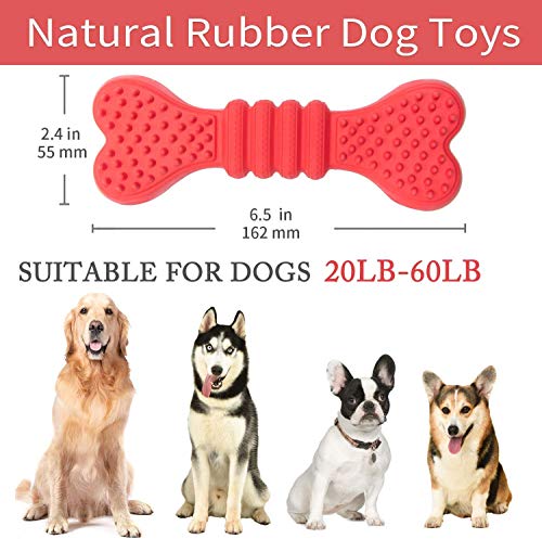 WYJW Juguete para Masticar Perros, Juguetes para Perros dispensadores de golosinas, Juguete de Goma Natural Resistente para Jugar, Masticar, Limpiar Dientes, Entrenamiento de inteligenc